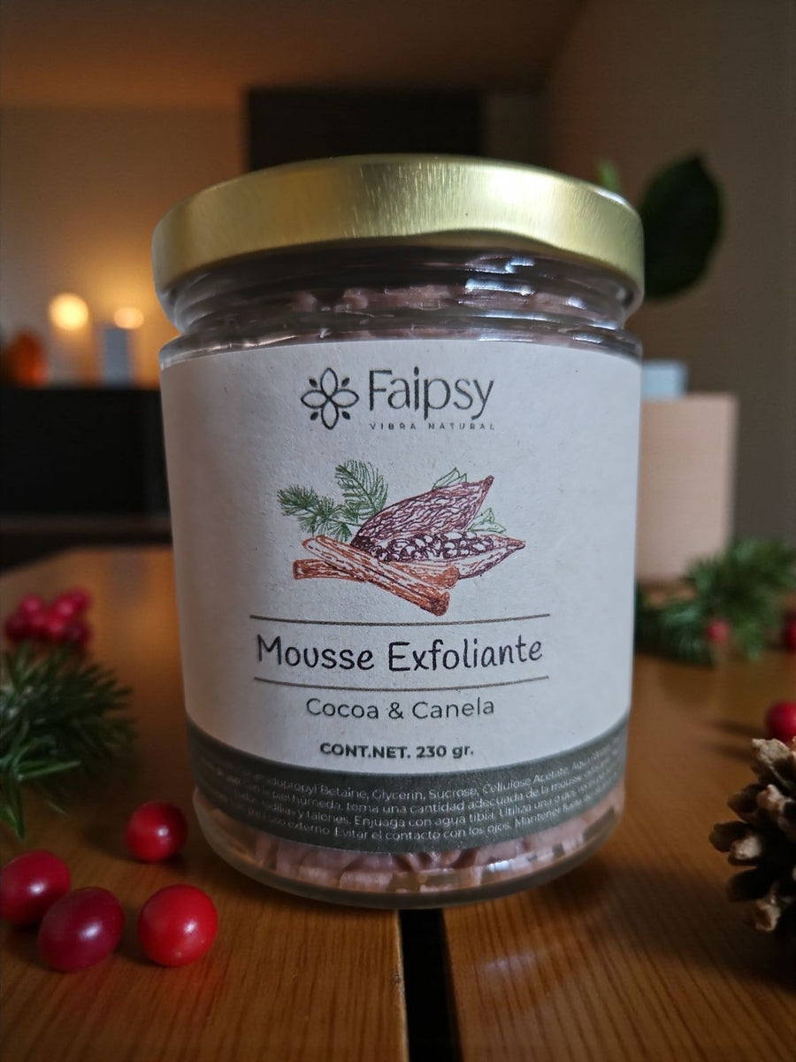 MOUSSE EXFOLIANTE CACAO Y CANELA