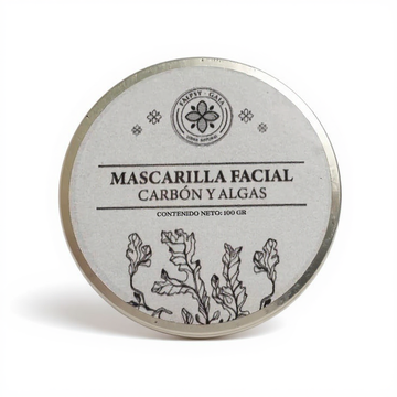 Mascarilla Facial Carbón y Alga Spirulina 100gr