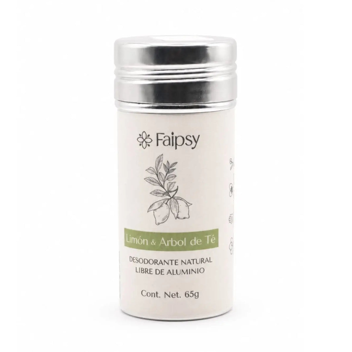 Faipsygaia desodorante natural limón-árbol de té (65 gms)