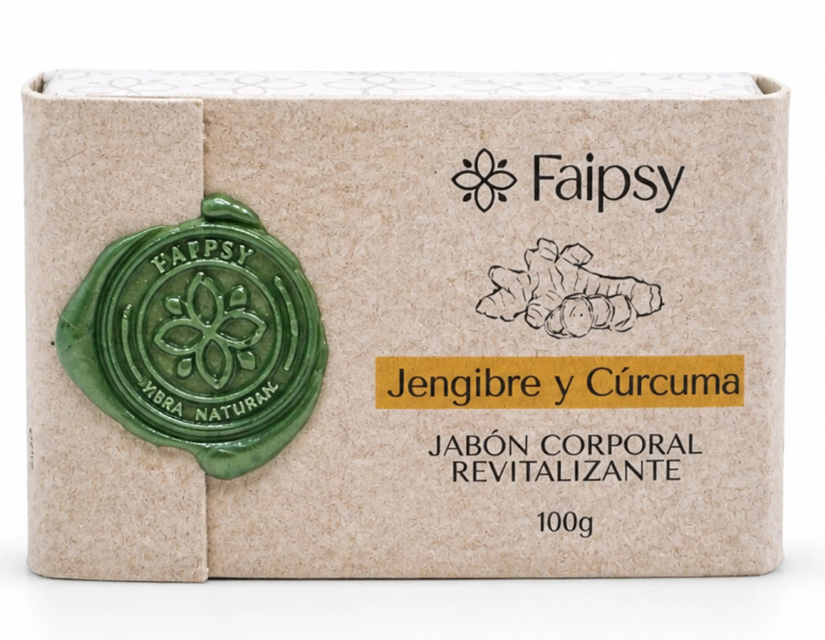Faipsygaia jabón jengibre y cúrcuma - revitalizante