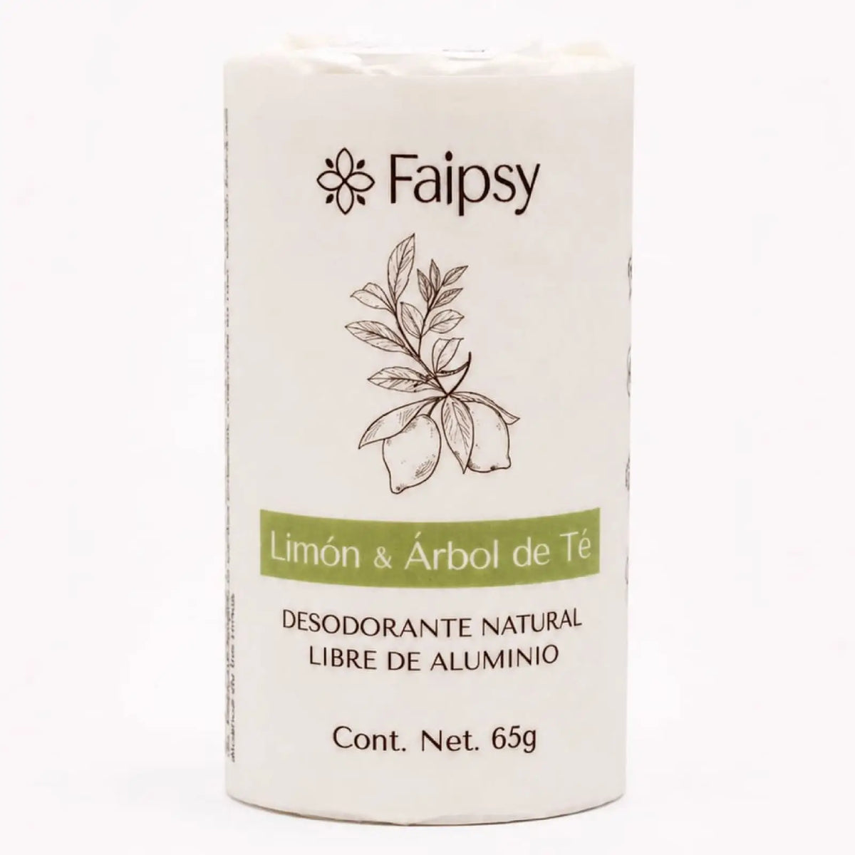 Faipsygaia refill desodorante natural limón-árbol de té (65 gms)