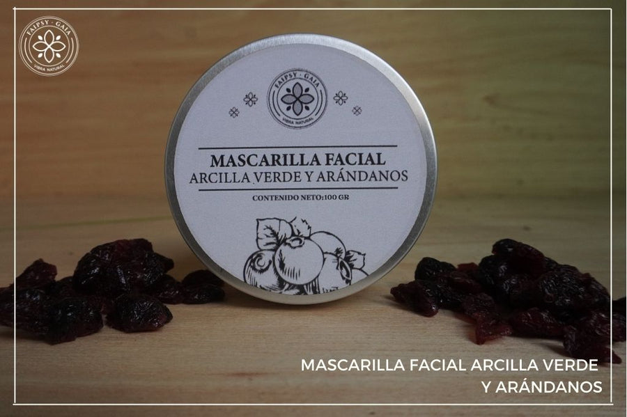Mascarilla Facial Arcilla Verde y Arándanos 100gr