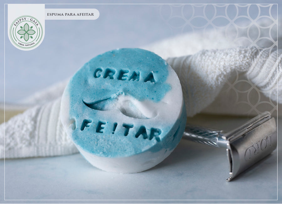 Crema para afeitar sólida natural: Afeitado suave y ecológico. Hidrata y protege tu piel sin químicos agresivos.