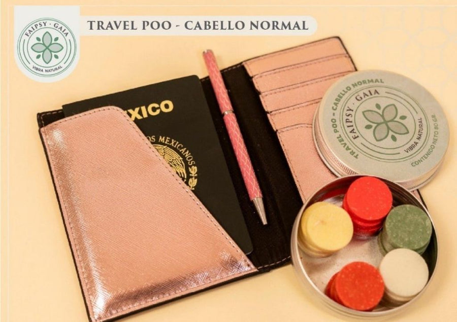 Travel Poo Caja de Shampoo Sólido para Viaje Cabello Normal