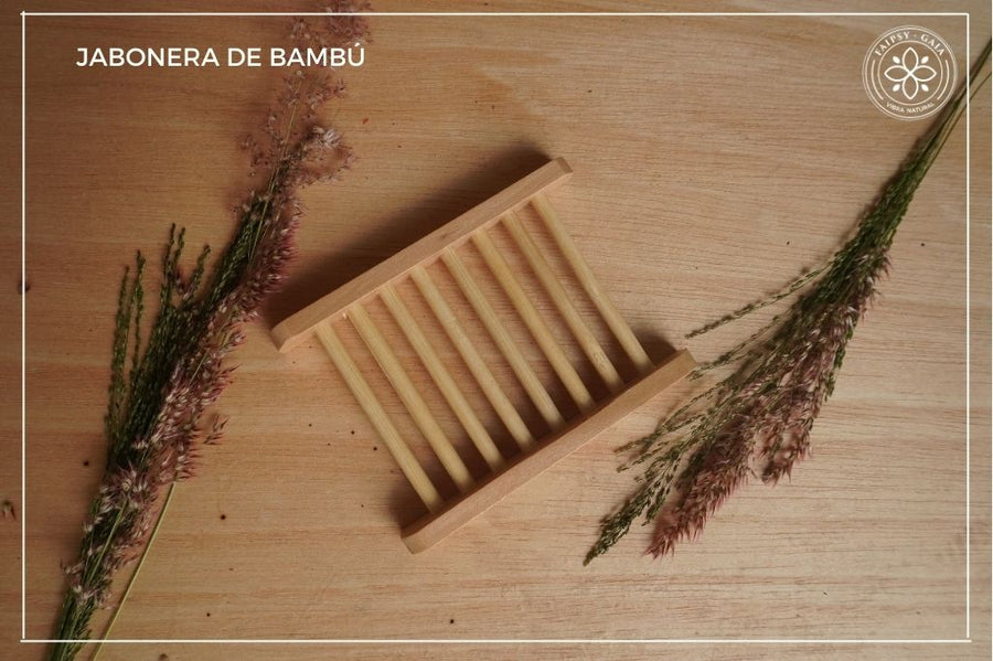 jabonera hecha a base de bambú ecológica perfecta para tus productos solidos