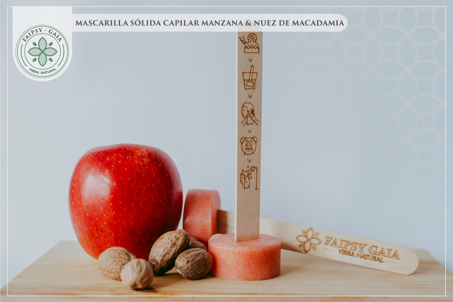 Mascarilla capilar casera de manzana y nuez de macadamia. Hidrata, previene el envejecimiento y da brillo naturalmente