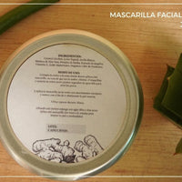 Mascarilla facial de sábila y jengibre: textura suave, fácil de aplicar, hidrata y revitaliza la piel.